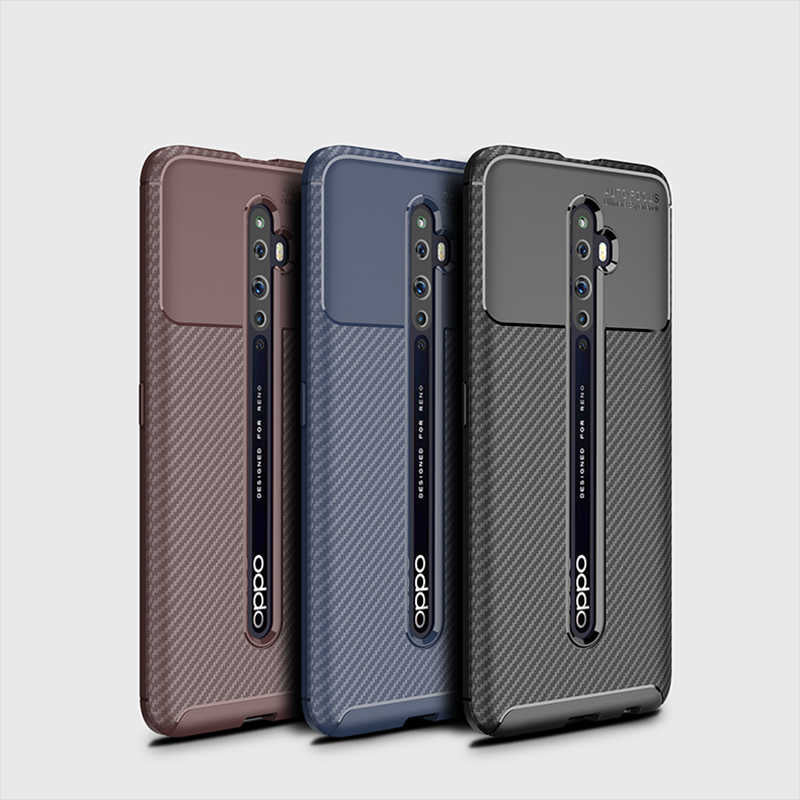 Oppo Reno 2 Kılıf Zore Negro Silikon Kapak Lacivert
