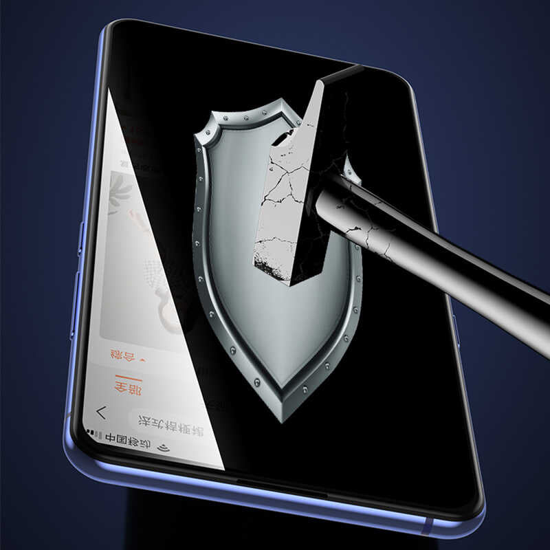 Oppo Reno 2Z Davin 5D Privacy Cam Ekran Koruyucu Siyah