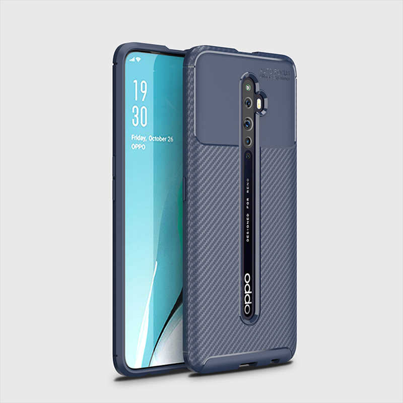 Oppo Reno 2Z Kılıf Zore Negro Silikon Kapak Lacivert