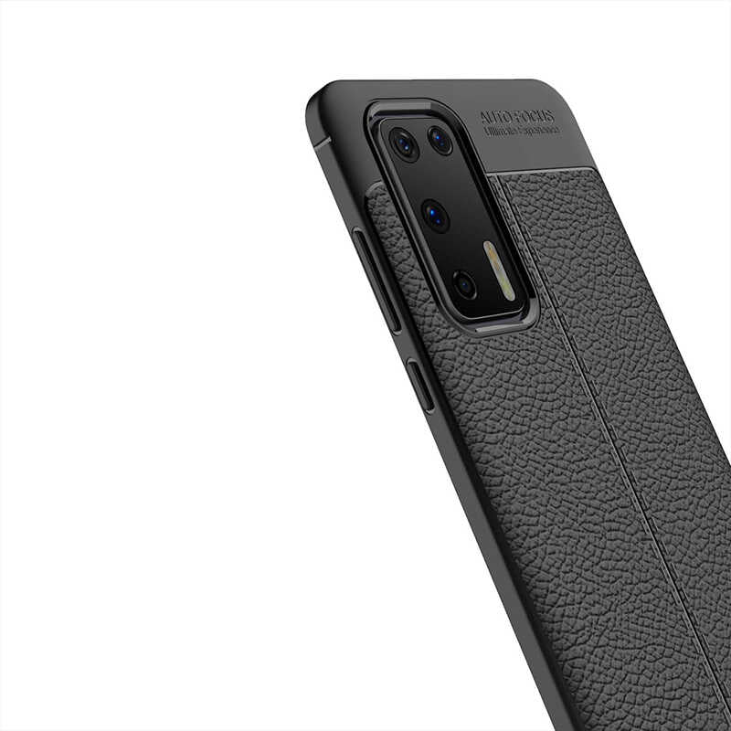 Huawei P40 Kılıf Zore Niss Silikon Kapak Siyah