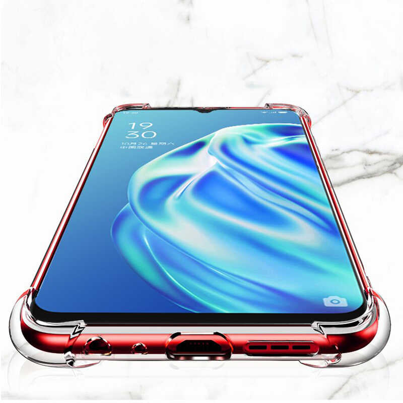 Oppo Reno 3 Kılıf Zore Nitro Anti Shock Silikon Renksiz
