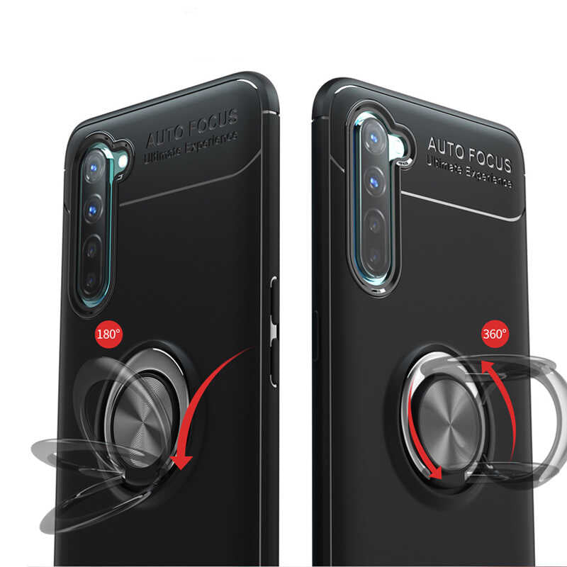 Oppo Reno 3 Kılıf Zore Ravel Silikon Kapak Kırmızı