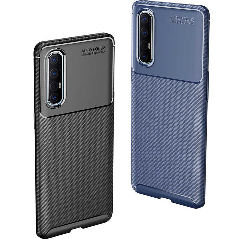 Oppo Reno 3 Pro 5G Kılıf Zore Negro Silikon Kapak Lacivert