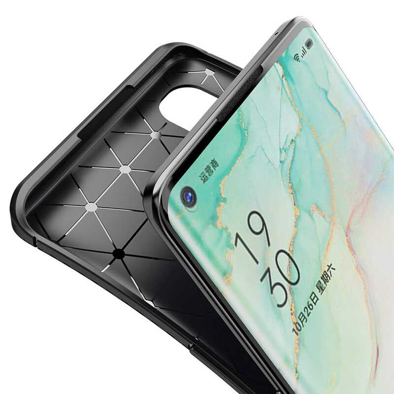 Oppo Reno 3 Pro 5G Kılıf Zore Negro Silikon Kapak Lacivert