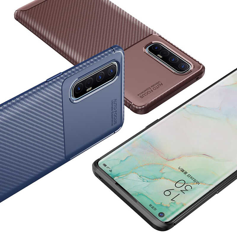 Oppo Reno 3 Pro 5G Kılıf Zore Negro Silikon Kapak Lacivert