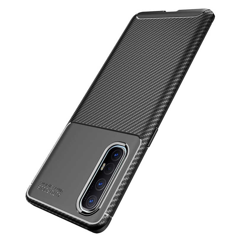 Oppo Reno 3 Pro 5G Kılıf Zore Negro Silikon Kapak Siyah