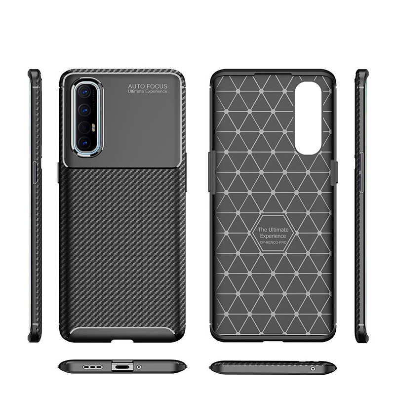Oppo Reno 3 Pro 5G Kılıf Zore Negro Silikon Kapak Kahverengi