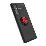Oppo Reno 3 Pro 5G Kılıf Zore Ravel Silikon Kapak Siyah-Kırmızı