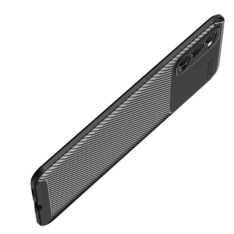 Oppo Reno 4 Kılıf Zore Negro Silikon Kapak Kahverengi
