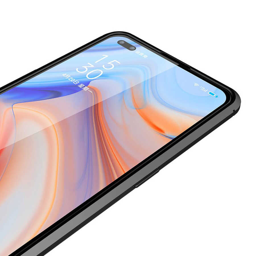 Oppo Reno 4 Kılıf Zore Niss Silikon Kapak Siyah