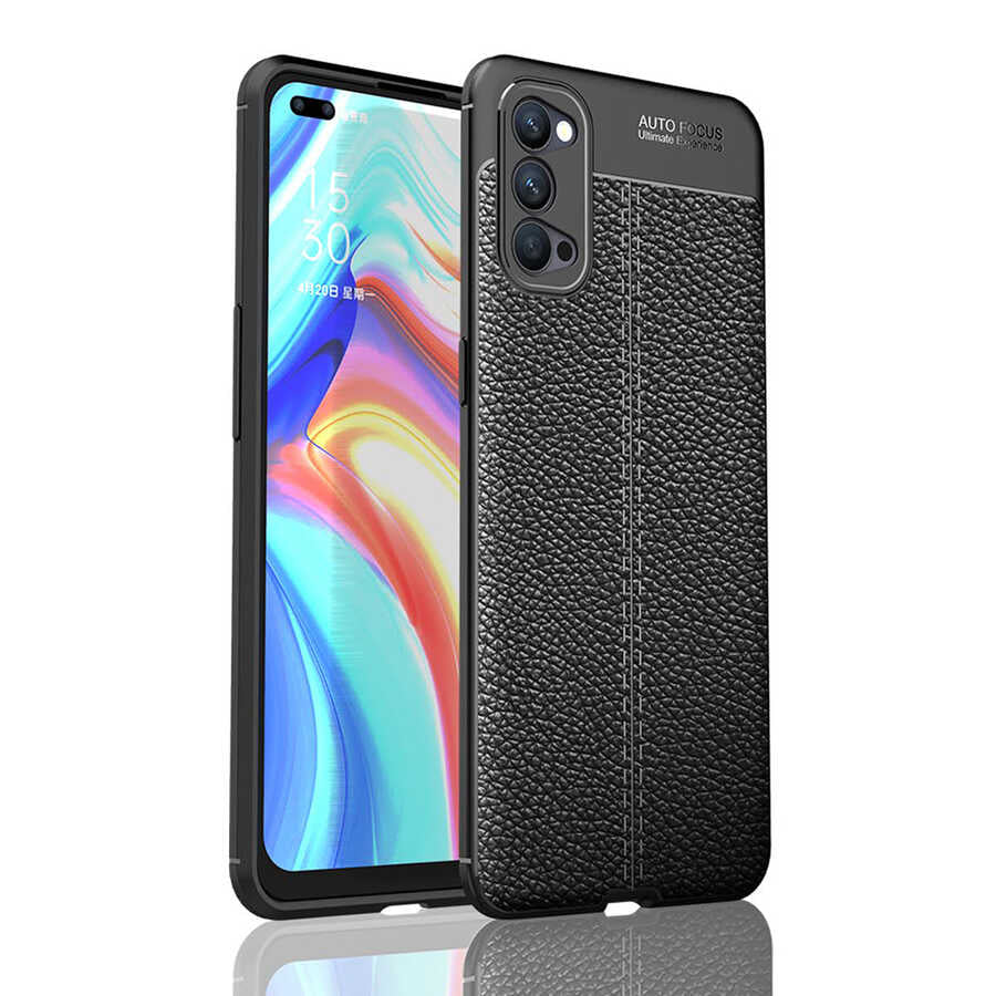 Oppo Reno 4 Kılıf Zore Niss Silikon Kapak Siyah
