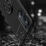 Oppo Reno 4 Kılıf Zore Ravel Silikon Kapak Siyah-Rose Gold