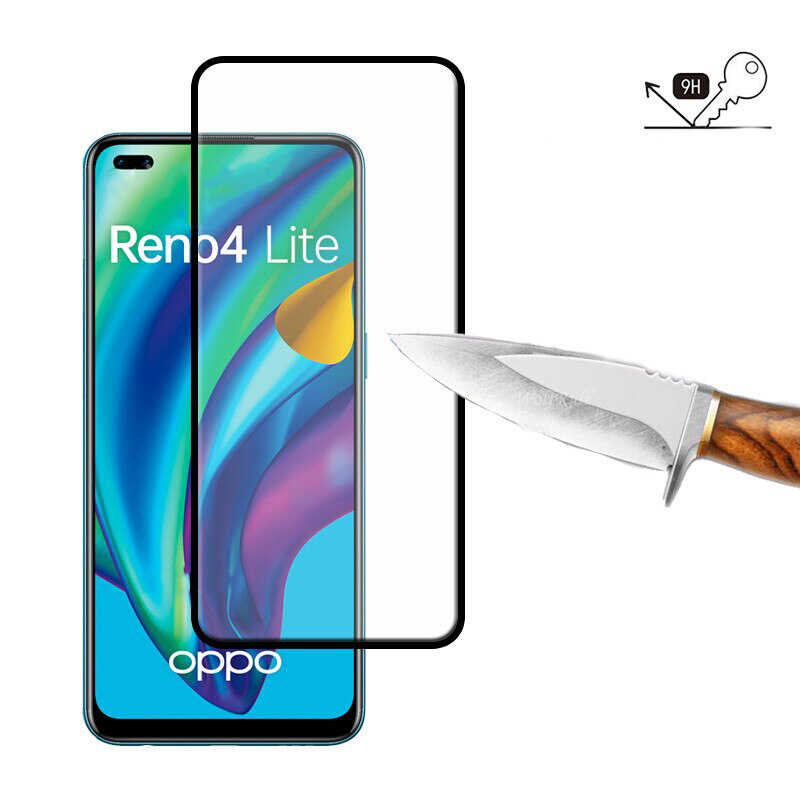 Oppo Reno 4 Lite Davin 5D Cam Ekran Koruyucu Siyah