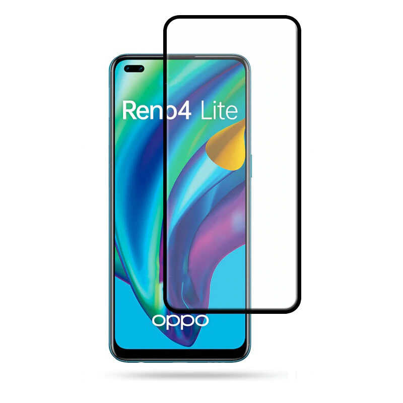 Oppo Reno 4 Lite Davin 5D Cam Ekran Koruyucu Siyah