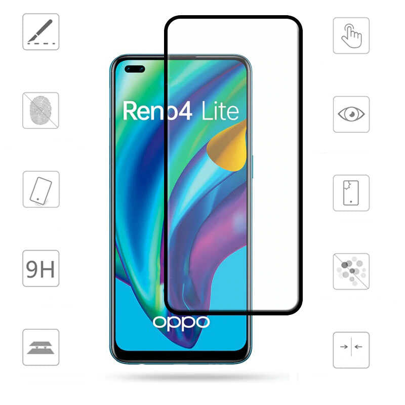 Oppo Reno 4 Lite Davin Seramik Ekran Koruyucu Siyah