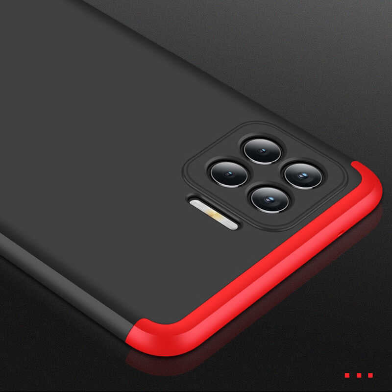 Oppo Reno 4 Lite Kılıf Zore Ays Kapak Siyah-Gri
