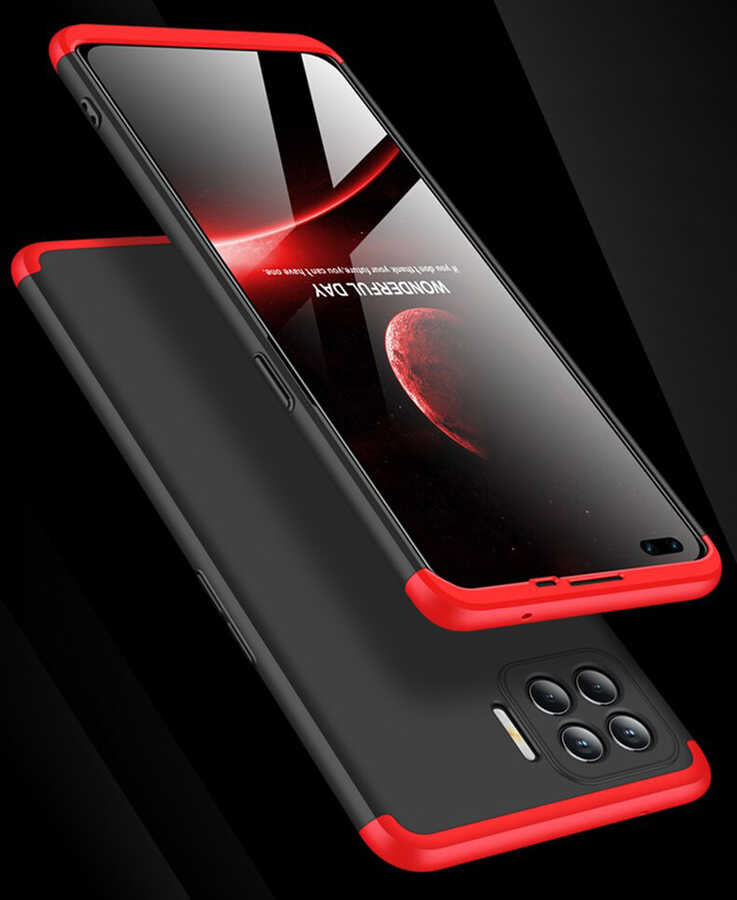 Oppo Reno 4 Lite Kılıf Zore Ays Kapak Kırmızı