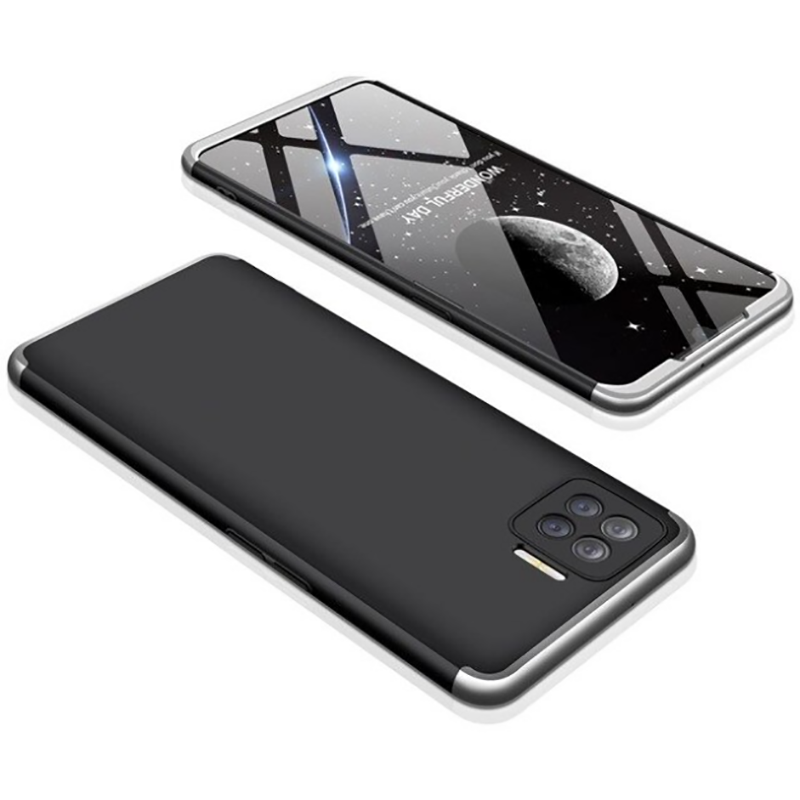 Oppo Reno 4 Lite Kılıf Zore Ays Kapak Siyah-Gri