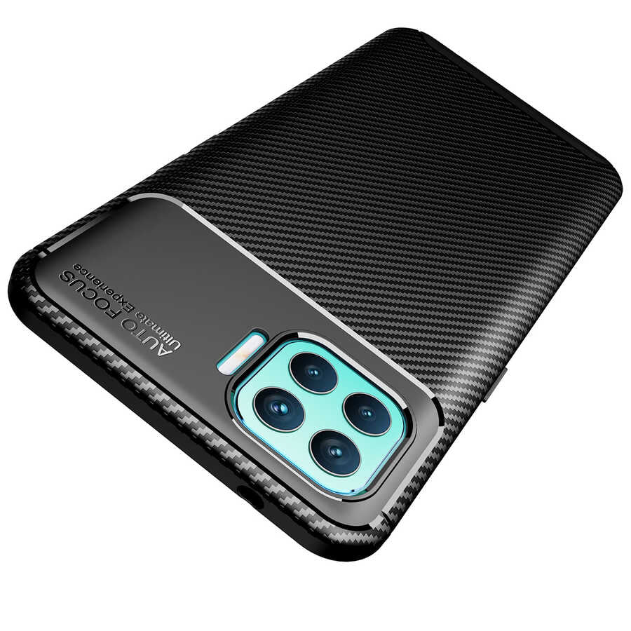 Oppo Reno 4 Lite Kılıf Zore Negro Silikon Kapak Siyah