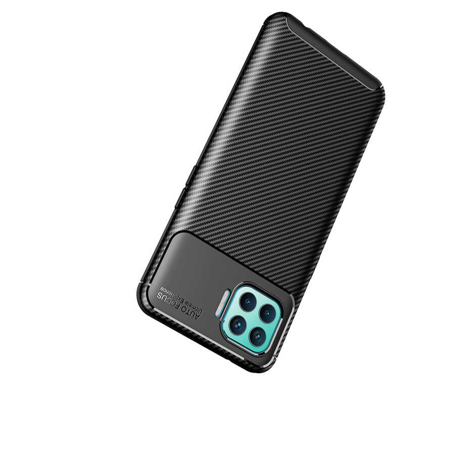 Oppo Reno 4 Lite Kılıf Zore Negro Silikon Kapak Lacivert