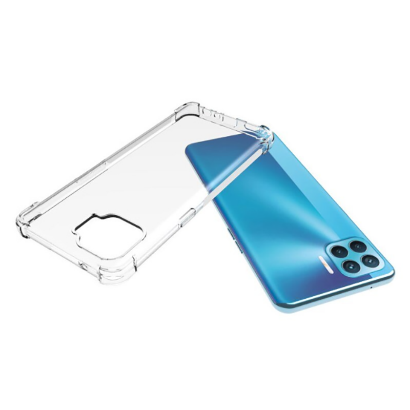 Oppo Reno 4 Lite Kılıf Zore Nitro Anti Shock Silikon Renksiz