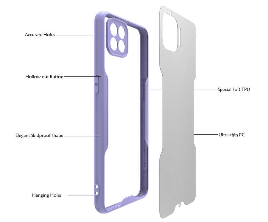 Oppo Reno 4 Lite Kılıf Zore Parfe Kapak Kırmızı