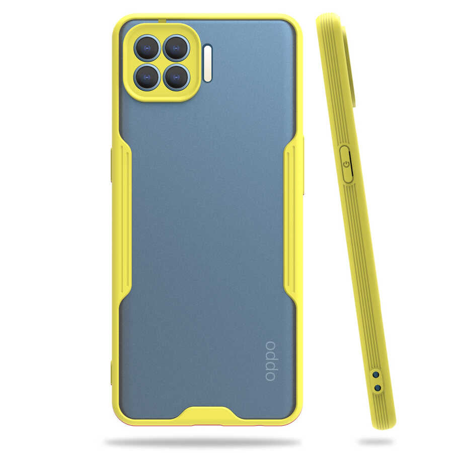Oppo Reno 4 Lite Kılıf Zore Parfe Kapak Sarı