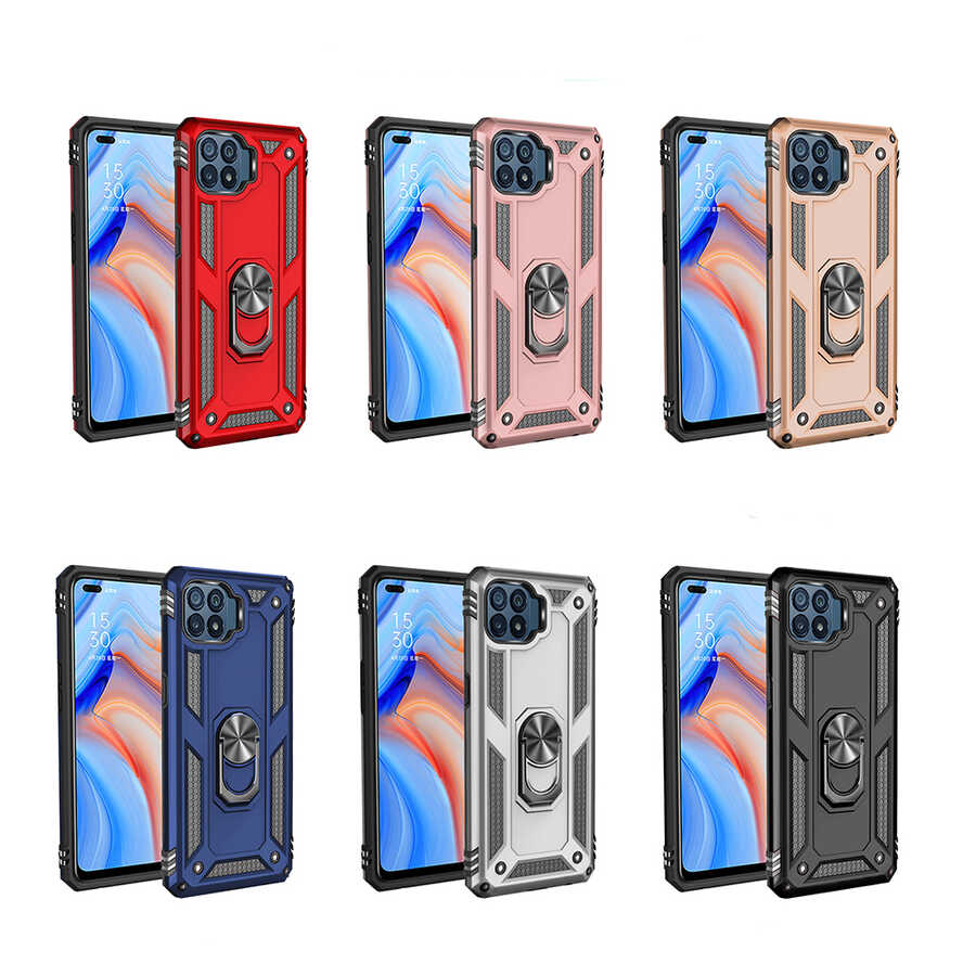 Oppo Reno 4 Lite Kılıf Zore Vega Kapak Rose Gold