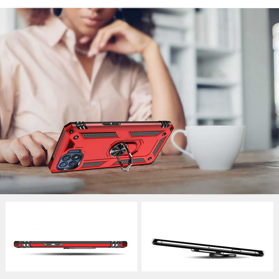 Oppo Reno 4 Lite Kılıf Zore Vega Kapak Gold
