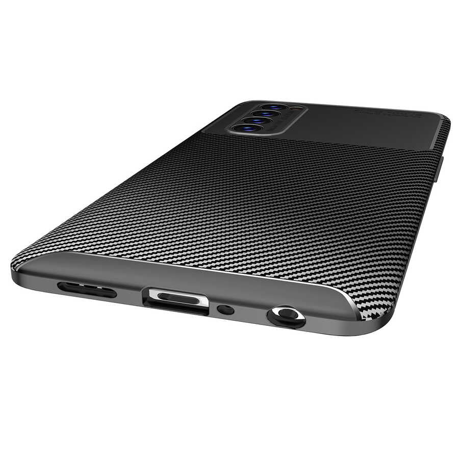 Oppo Reno 4 Pro 4G Kılıf Zore Negro Silikon Kapak Siyah