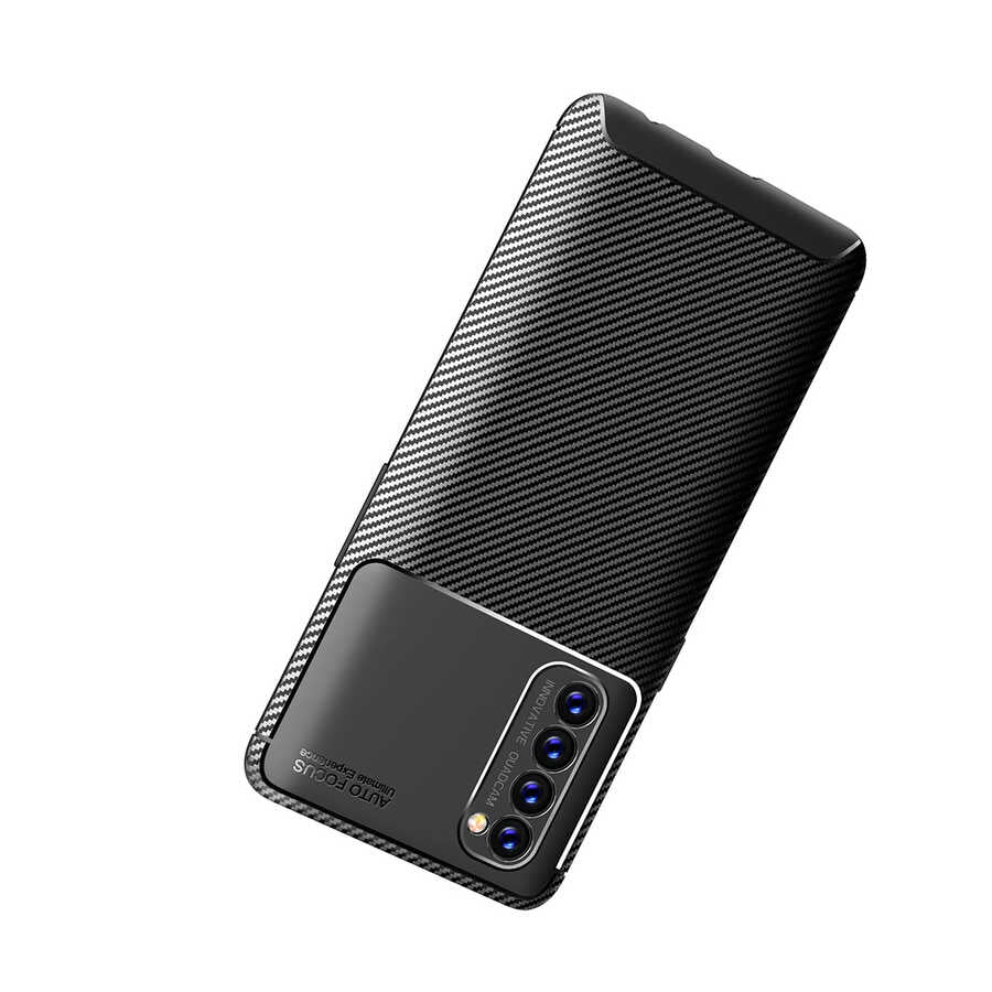 Oppo Reno 4 Pro 4G Kılıf Zore Negro Silikon Kapak Siyah