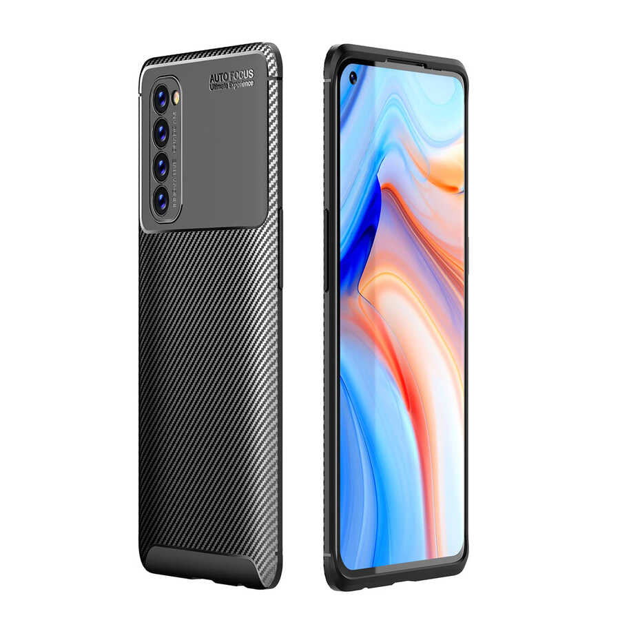 Oppo Reno 4 Pro 4G Kılıf Zore Negro Silikon Kapak Siyah