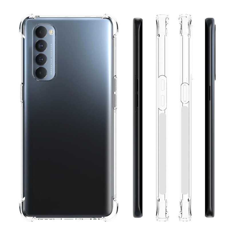 Oppo Reno 4 Pro 4G Kılıf Zore Nitro Anti Shock Silikon Renksiz