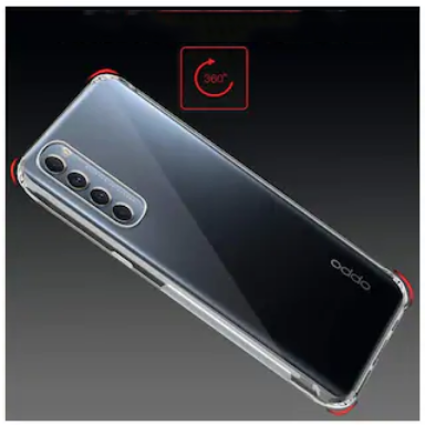 Oppo Reno 4 Pro 4G Kılıf Zore Nitro Anti Shock Silikon Renksiz