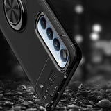 Oppo Reno 4 Pro 4G Kılıf Zore Ravel Silikon Kapak Siyah-Kırmızı