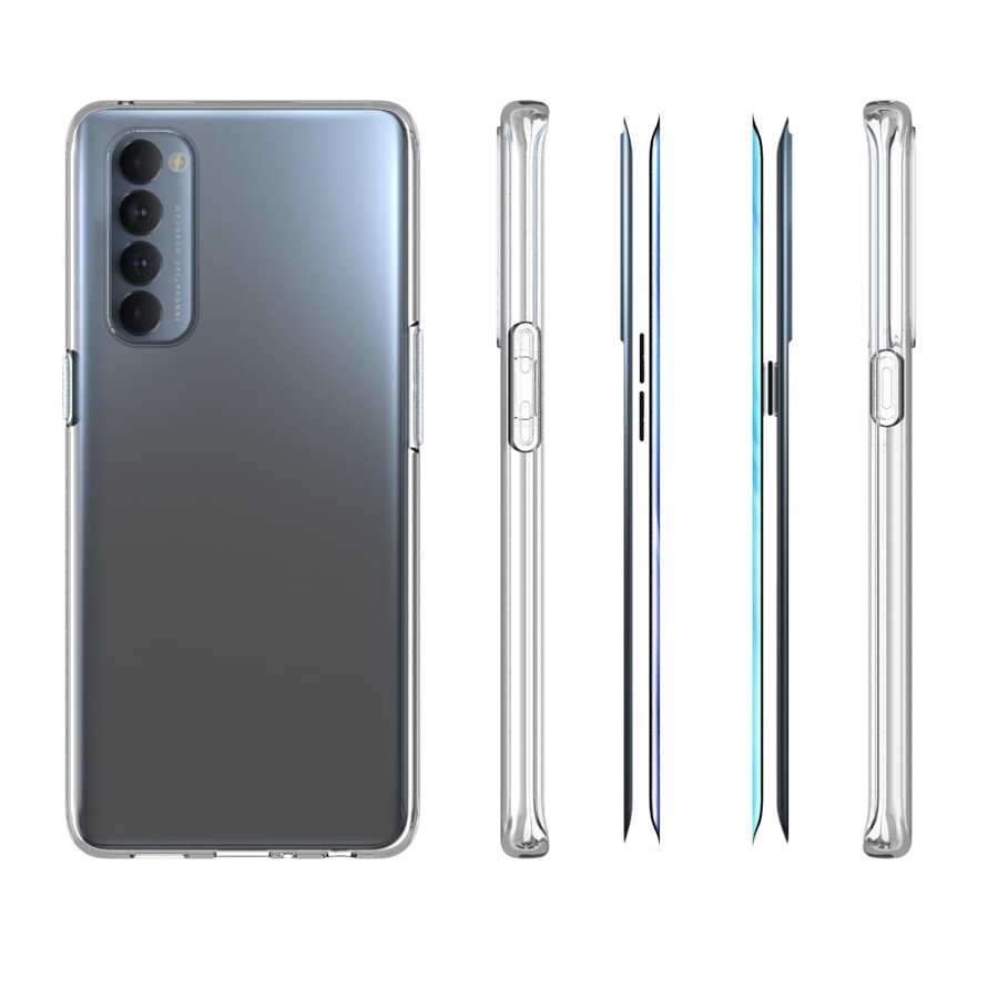 Oppo Reno 4 Pro 4G Kılıf Zore Süper Silikon Kapak Renksiz
