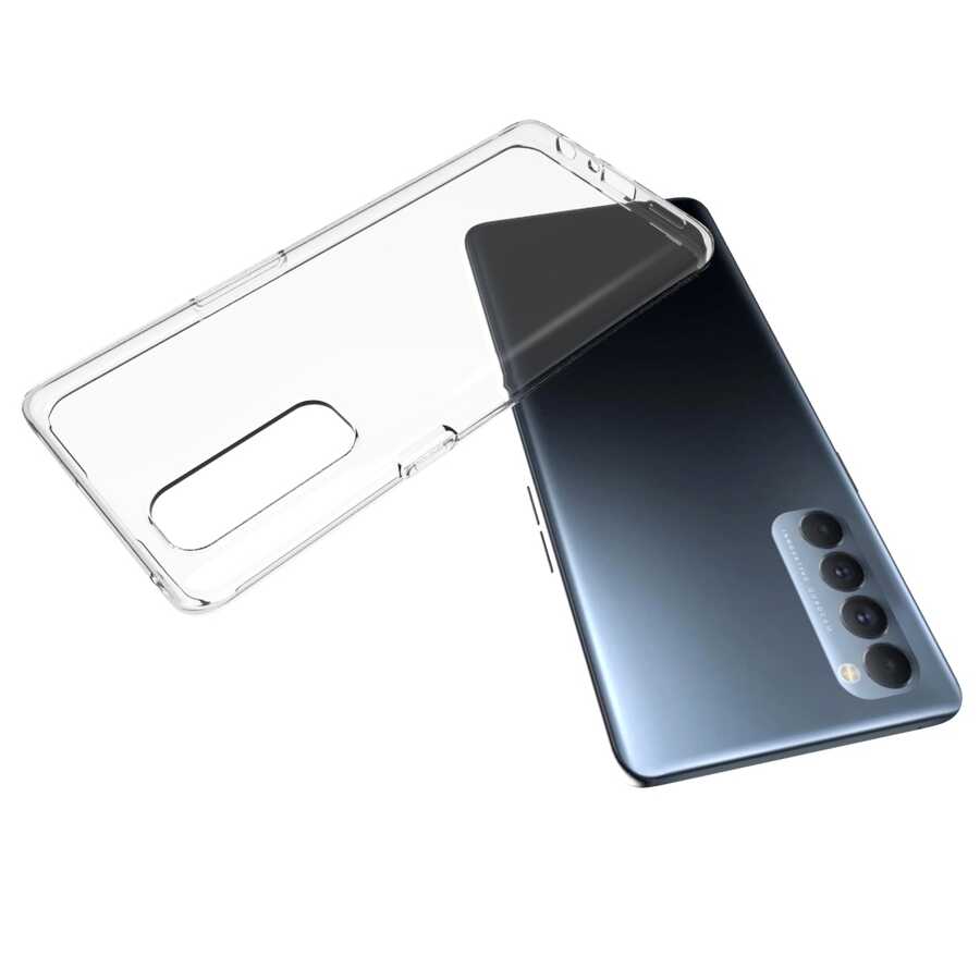 Oppo Reno 4 Pro 4G Kılıf Zore Süper Silikon Kapak Renksiz