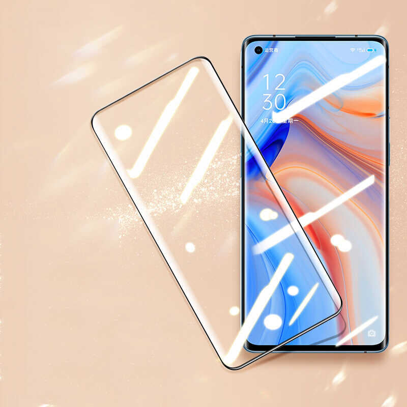 Oppo Reno 4 Pro 4G Zore Süper Pet Ekran Koruyucu Jelatin Siyah
