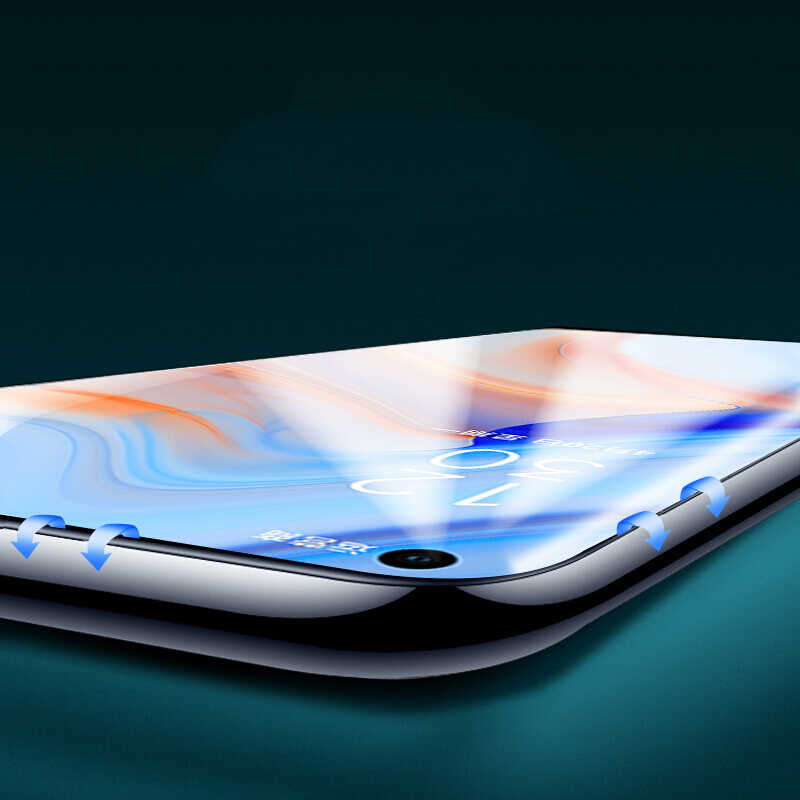 Oppo Reno 4 Pro 4G Zore Süper Pet Ekran Koruyucu Jelatin Siyah