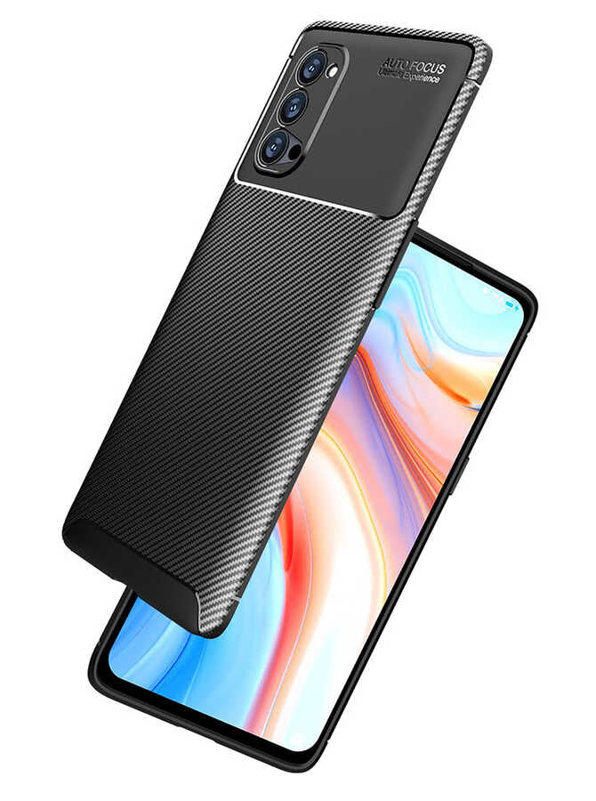 Oppo Reno 4 Pro 5G Kılıf Zore Negro Silikon Kapak Siyah