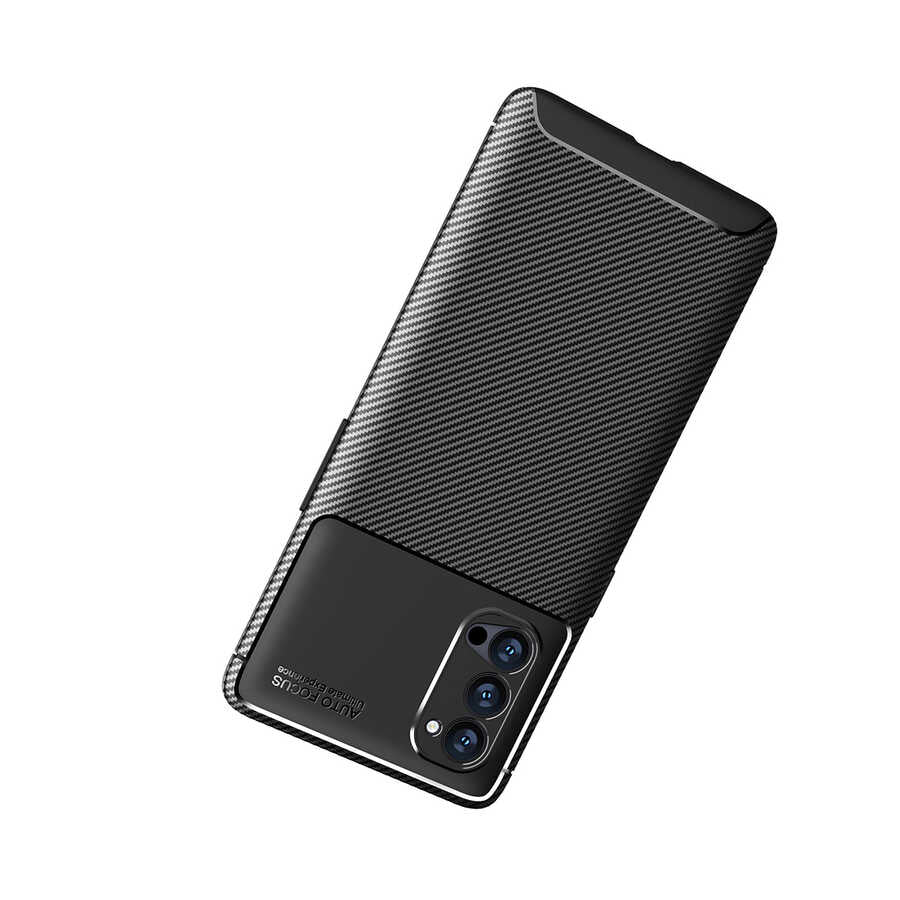 Oppo Reno 4 Pro 5G Kılıf Zore Negro Silikon Kapak Siyah