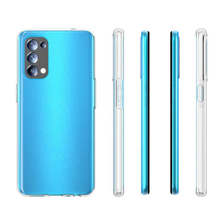 Oppo Reno 5 5G Kılıf Zore Süper Silikon Kapak Renksiz