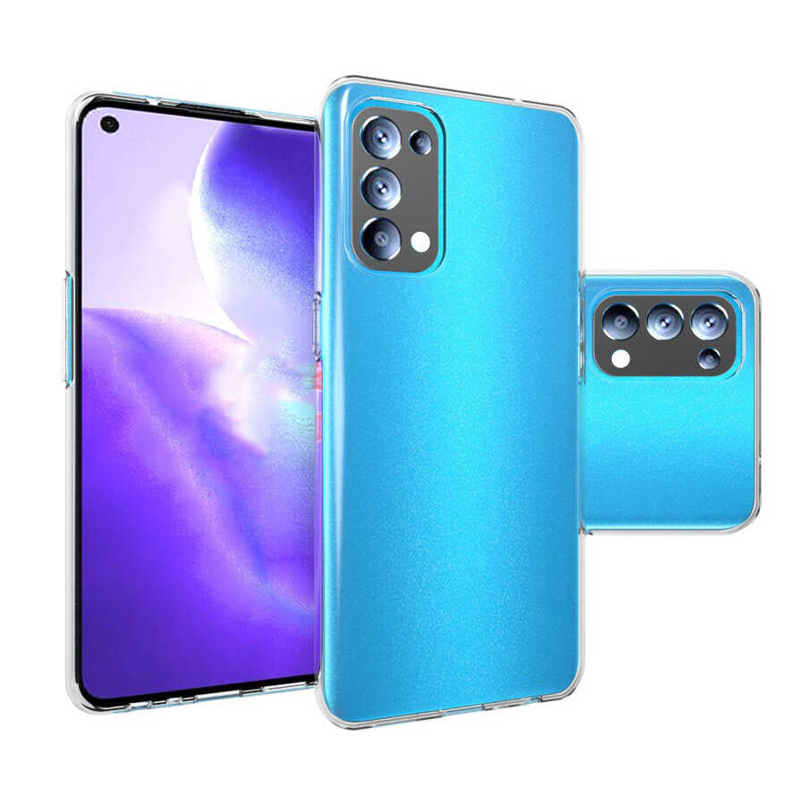 Oppo Reno 5 5G Kılıf Zore Süper Silikon Kapak Renksiz