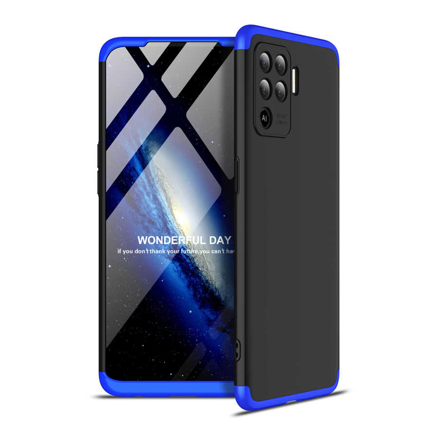 Oppo Reno 5 Lite Kılıf Zore Ays Kapak Siyah-Kırmızı