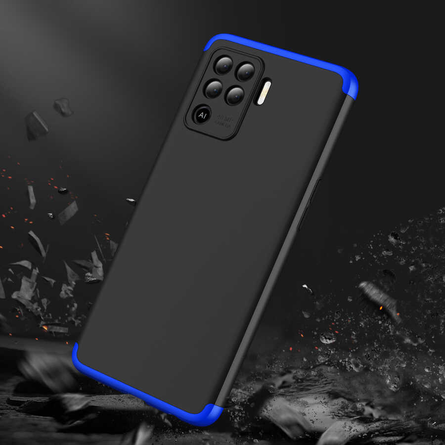 Oppo Reno 5 Lite Kılıf Zore Ays Kapak Siyah-Gri