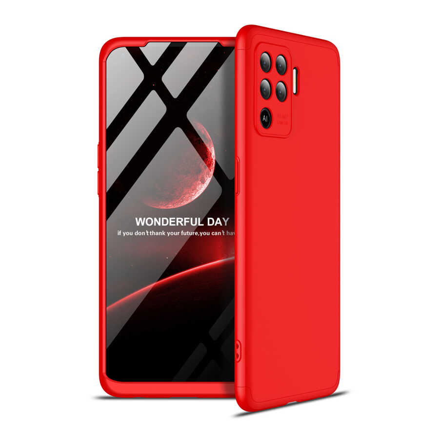 Oppo Reno 5 Lite Kılıf Zore Ays Kapak Kırmızı