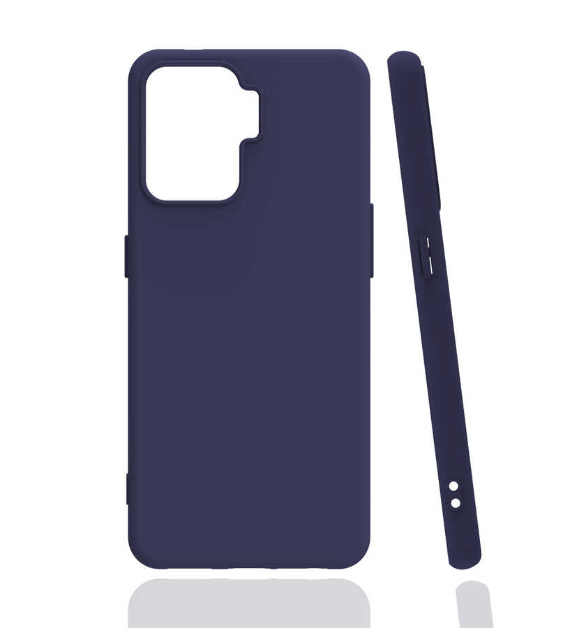 Oppo Reno 5 Lite Kılıf Zore Biye Silikon Lacivert
