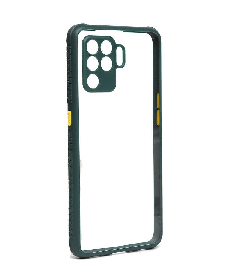 Oppo Reno 5 Lite Kılıf Zore Kaff Kapak Koyu Yeşil