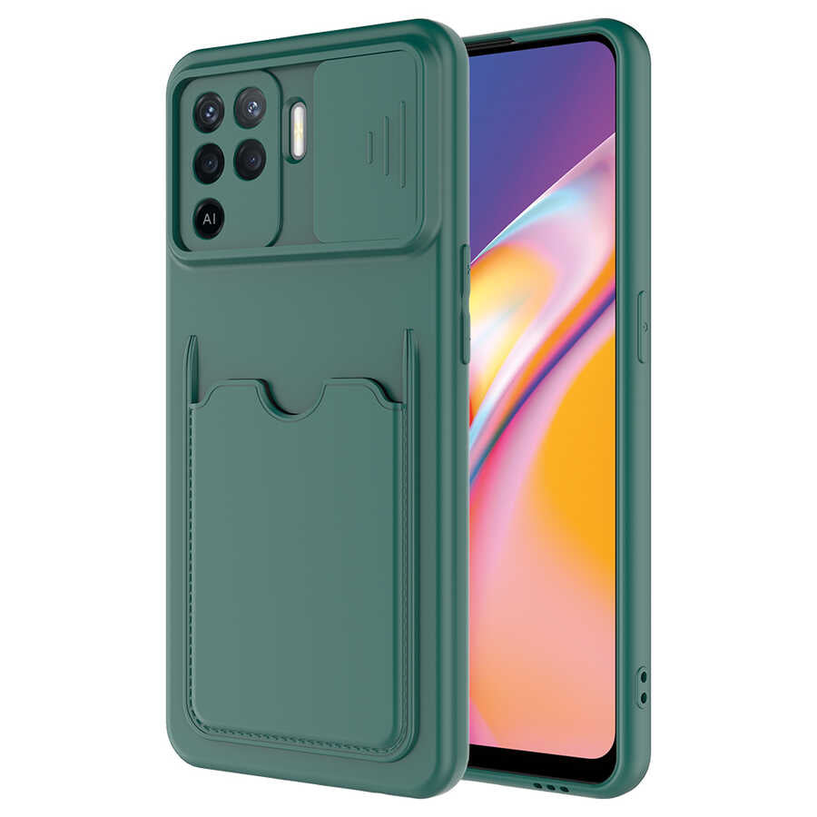 Oppo Reno 5 Lite Kılıf Zore Kartix Kapak Siyah