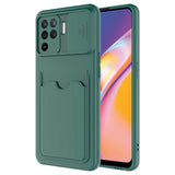 Oppo Reno 5 Lite Kılıf Zore Kartix Kapak Siyah